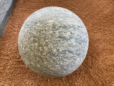 Sphère granit gris d: 30 cm